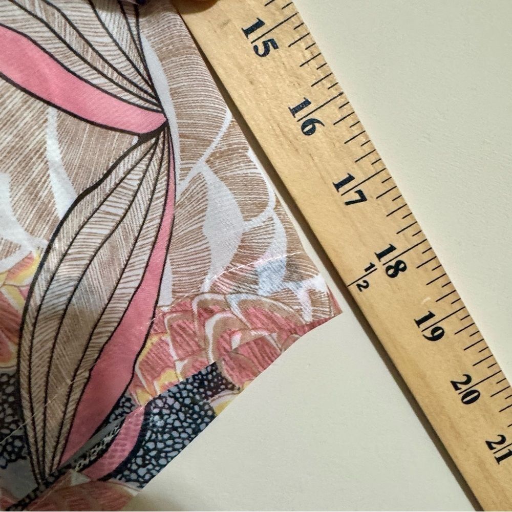 Anthropologie Sheer Open Midi Floral Kimono Duster size OS Boho Travel Beach - Picture 10 of 11